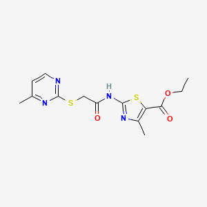 ETHYL 4-METHYL-2-({2-[(4-METHYL-2-PYRIMIDINYL)SULFANYL]ACETYL}AMINO)-1,3-THIAZOLE-5-CARBOXYLATE