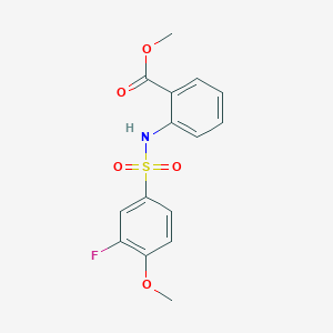 methyl 2-{[(3-fluoro-4-methoxyphenyl)sulfonyl]amino}benzoate