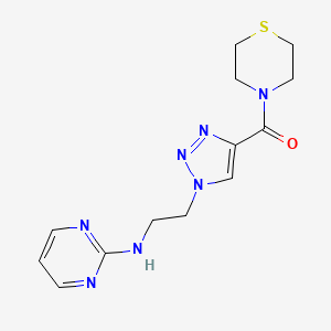 N-{2-[4-(thiomorpholin-4-ylcarbonyl)-1H-1,2,3-triazol-1-yl]ethyl}pyrimidin-2-amine