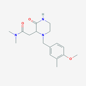 2-[1-(4-methoxy-3-methylbenzyl)-3-oxo-2-piperazinyl]-N,N-dimethylacetamide