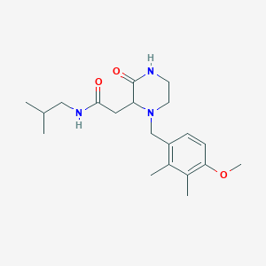 N-isobutyl-2-[1-(4-methoxy-2,3-dimethylbenzyl)-3-oxo-2-piperazinyl]acetamide