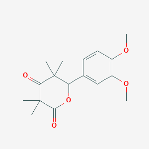 6-(3,4-dimethoxyphenyl)-3,3,5,5-tetramethyldihydro-2H-pyran-2,4(3H)-dione