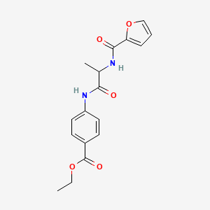 molecular formula C17H18N2O5 B5423707 Ethyl 4-[2-(furan-2-carbonylamino)propanoylamino]benzoate 