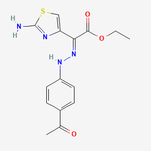 ethyl [(4-acetylphenyl)hydrazono](2-amino-1,3-thiazol-4-yl)acetate