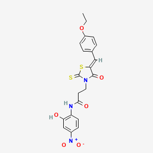 3-[5-(4-ethoxybenzylidene)-4-oxo-2-thioxo-1,3-thiazolidin-3-yl]-N-(2-hydroxy-4-nitrophenyl)propanamide