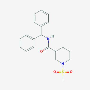 N-(diphenylmethyl)-1-(methylsulfonyl)-3-piperidinecarboxamide