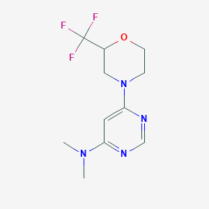 N,N-dimethyl-6-[2-(trifluoromethyl)morpholin-4-yl]pyrimidin-4-amine