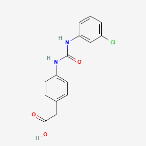 2-(4-{[(3-CHLOROANILINO)CARBONYL]AMINO}PHENYL)ACETIC ACID