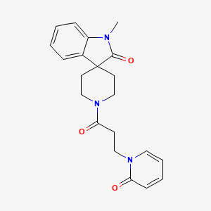 1-methyl-1'-[3-(2-oxopyridin-1(2H)-yl)propanoyl]spiro[indole-3,4'-piperidin]-2(1H)-one