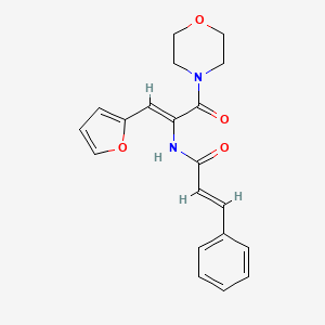 (E)-N-[(Z)-1-(furan-2-yl)-3-morpholin-4-yl-3-oxoprop-1-en-2-yl]-3-phenylprop-2-enamide