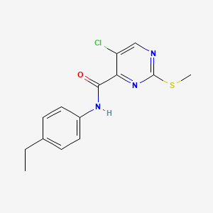 5-chloro-N-(4-ethylphenyl)-2-(methylthio)pyrimidine-4-carboxamide