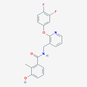 N-{[2-(3,4-difluorophenoxy)pyridin-3-yl]methyl}-3-hydroxy-2-methylbenzamide