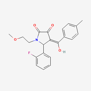 molecular formula C21H20FNO4 B5424468 5-(2-fluorophenyl)-3-hydroxy-1-(2-methoxyethyl)-4-(4-methylbenzoyl)-2,5-dihydro-1H-pyrrol-2-one 