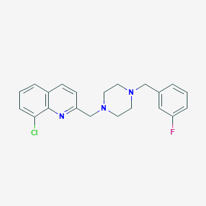 molecular formula C21H21ClFN3 B5424485 8-chloro-2-{[4-(3-fluorobenzyl)-1-piperazinyl]methyl}quinoline 