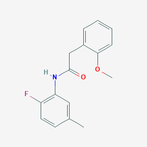 molecular formula C16H16FNO2 B5424524 N-(2-fluoro-5-methylphenyl)-2-(2-methoxyphenyl)acetamide 