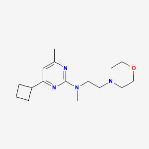 molecular formula C16H26N4O B5424549 4-cyclobutyl-N,6-dimethyl-N-(2-morpholin-4-ylethyl)pyrimidin-2-amine 