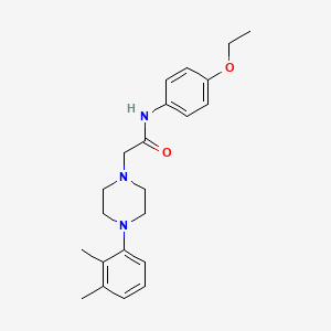 molecular formula C22H29N3O2 B5424563 2-[4-(2,3-dimethylphenyl)piperazin-1-yl]-N-(4-ethoxyphenyl)acetamide 