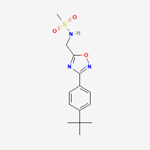 molecular formula C14H19N3O3S B5424568 N-{[3-(4-tert-butylphenyl)-1,2,4-oxadiazol-5-yl]methyl}methanesulfonamide 