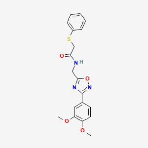 molecular formula C19H19N3O4S B5424938 N-{[3-(3,4-dimethoxyphenyl)-1,2,4-oxadiazol-5-yl]methyl}-2-(phenylthio)acetamide 