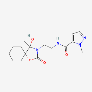 N-(2-{4-HYDROXY-4-METHYL-2-OXO-1-OXA-3-AZASPIRO[4.5]DECAN-3-YL}ETHYL)-1-METHYL-1H-PYRAZOLE-5-CARBOXAMIDE