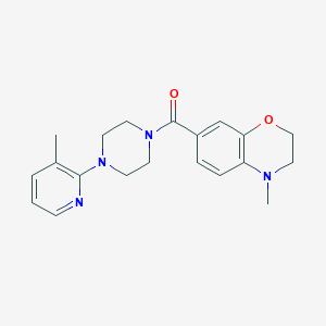 4-methyl-7-{[4-(3-methylpyridin-2-yl)piperazin-1-yl]carbonyl}-3,4-dihydro-2H-1,4-benzoxazine