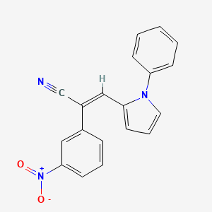 (E)-2-(3-nitrophenyl)-3-(1-phenylpyrrol-2-yl)prop-2-enenitrile