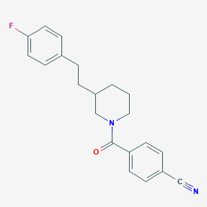 4-({3-[2-(4-fluorophenyl)ethyl]-1-piperidinyl}carbonyl)benzonitrile