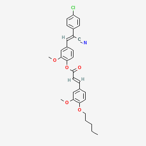 4-[2-(4-chlorophenyl)-2-cyanovinyl]-2-methoxyphenyl 3-[3-methoxy-4-(pentyloxy)phenyl]acrylate