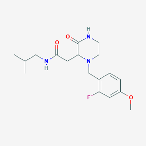 2-[1-(2-fluoro-4-methoxybenzyl)-3-oxo-2-piperazinyl]-N-isobutylacetamide