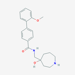 N-[(4-hydroxy-4-azepanyl)methyl]-2'-methoxy-4-biphenylcarboxamide