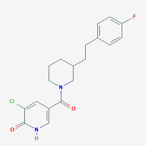 3-chloro-5-({3-[2-(4-fluorophenyl)ethyl]-1-piperidinyl}carbonyl)-2(1H)-pyridinone