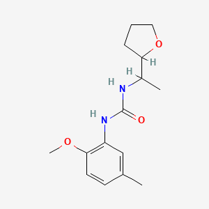 molecular formula C15H22N2O3 B5425474 N-(2-METHOXY-5-METHYLPHENYL)-N'-(1-TETRAHYDRO-2-FURANYLETHYL)UREA 