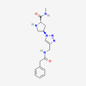 (4R)-N-methyl-4-(4-{[(phenylacetyl)amino]methyl}-1H-1,2,3-triazol-1-yl)-L-prolinamide hydrochloride