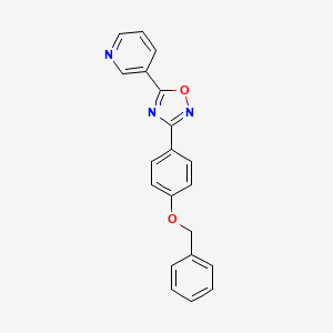 molecular formula C20H15N3O2 B5425493 3-(4-Phenylmethoxyphenyl)-5-pyridin-3-yl-1,2,4-oxadiazole 