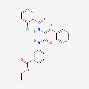 molecular formula C25H21ClN2O4 B5425537 ethyl 3-({2-[(2-chlorobenzoyl)amino]-3-phenylacryloyl}amino)benzoate 