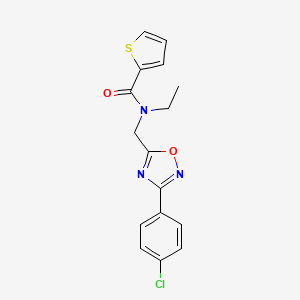 N-{[3-(4-chlorophenyl)-1,2,4-oxadiazol-5-yl]methyl}-N-ethylthiophene-2-carboxamide