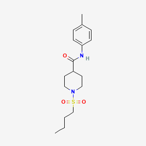 molecular formula C17H26N2O3S B5425558 1-butylsulfonyl-N-(4-methylphenyl)piperidine-4-carboxamide 