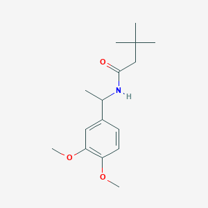 molecular formula C16H25NO3 B5425561 N-[1-(3,4-dimethoxyphenyl)ethyl]-3,3-dimethylbutanamide 