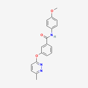 molecular formula C19H17N3O3 B5425570 N-(4-methoxyphenyl)-3-[(6-methyl-3-pyridazinyl)oxy]benzamide 