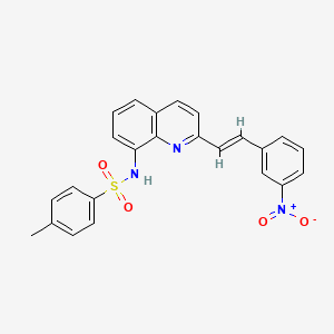 4-methyl-N-{2-[2-(3-nitrophenyl)vinyl]-8-quinolinyl}benzenesulfonamide