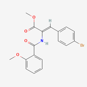 molecular formula C18H16BrNO4 B5425596 methyl (Z)-3-(4-bromophenyl)-2-[(2-methoxybenzoyl)amino]prop-2-enoate 