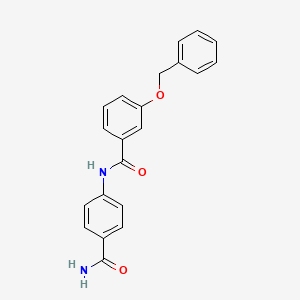 molecular formula C21H18N2O3 B5425601 N-[4-(aminocarbonyl)phenyl]-3-(benzyloxy)benzamide 