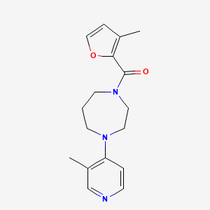 molecular formula C17H21N3O2 B5425607 1-(3-methyl-2-furoyl)-4-(3-methylpyridin-4-yl)-1,4-diazepane 