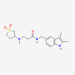 N-[(2,3-dimethyl-1H-indol-5-yl)methyl]-3-[(1,1-dioxidotetrahydro-3-thienyl)(methyl)amino]propanamide