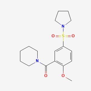 [2-Methoxy-5-(pyrrolidin-1-ylsulfonyl)phenyl](piperidin-1-yl)methanone