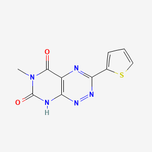 molecular formula C10H7N5O2S B5425652 6-methyl-3-(thiophen-2-yl)pyrimido[5,4-e][1,2,4]triazine-5,7(6H,8H)-dione 