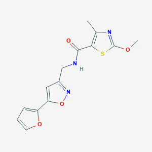 N-{[5-(2-furyl)isoxazol-3-yl]methyl}-2-methoxy-4-methyl-1,3-thiazole-5-carboxamide