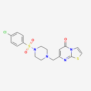 7-({4-[(4-CHLOROPHENYL)SULFONYL]PIPERAZINO}METHYL)-5H-[1,3]THIAZOLO[3,2-A]PYRIMIDIN-5-ONE