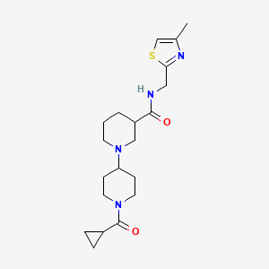 1'-(cyclopropylcarbonyl)-N-[(4-methyl-1,3-thiazol-2-yl)methyl]-1,4'-bipiperidine-3-carboxamide