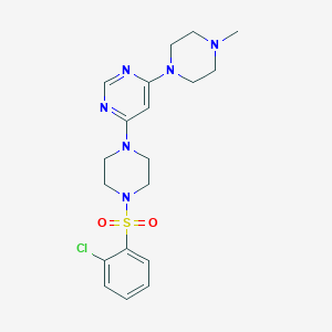 4-{4-[(2-chlorophenyl)sulfonyl]-1-piperazinyl}-6-(4-methyl-1-piperazinyl)pyrimidine